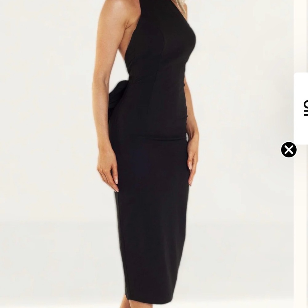 Revolve Black Backless Bow Detail Mini Dress Elegant Size S - Picture 5 of 6